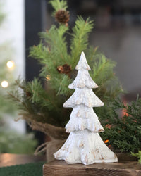 White Vintage Resin Tree
