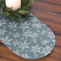 Whispering Winter Oval Table Runner 24"L