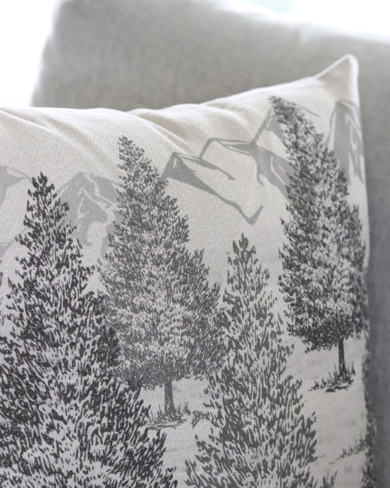 Winter Trees Cotton Throw Pillow
