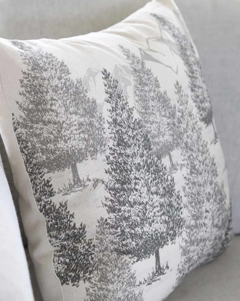 Winter Trees Cotton Throw Pillow