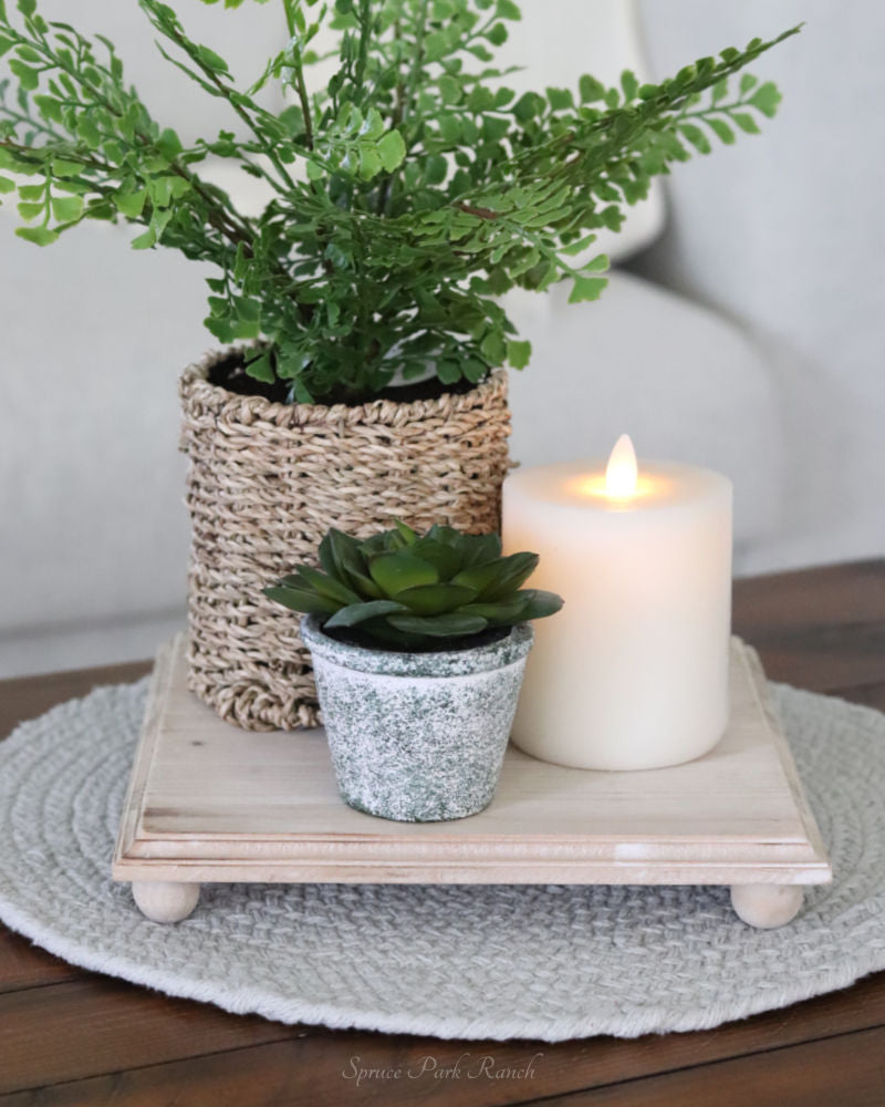 Natural Wood Square Riser