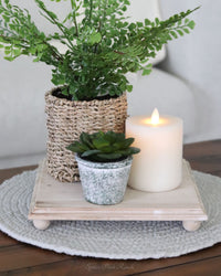 Natural Wood Square Riser