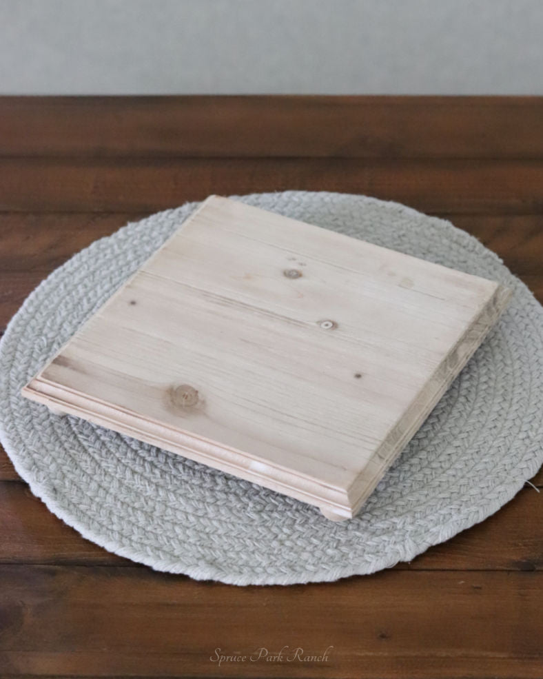 Natural Wood Square Riser