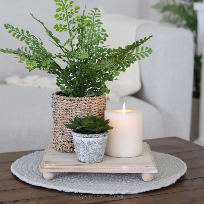 Natural Wood Square Riser