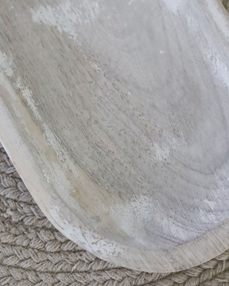 Whitewashed Wooden Tray