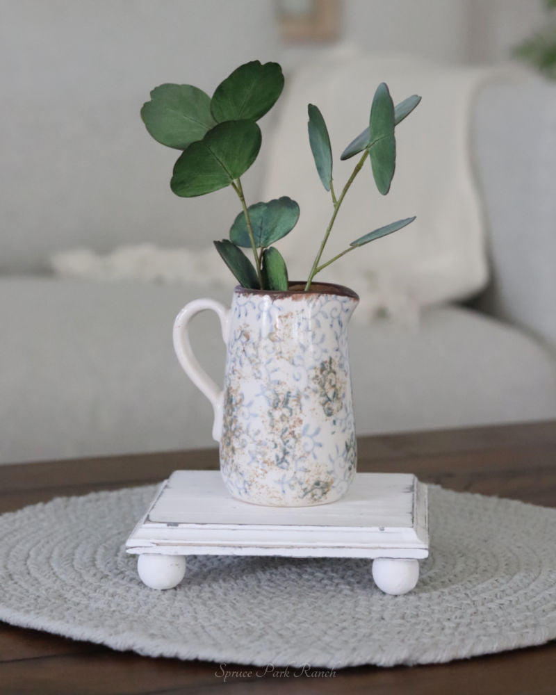 White Wood Square Riser