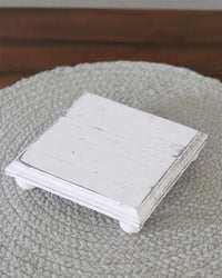 White Wood Square Riser