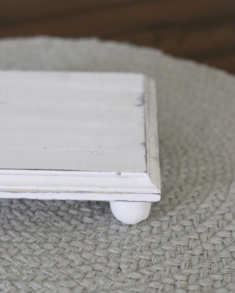 White Wood Square Riser