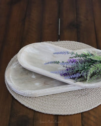 Whitewashed Wooden Tray