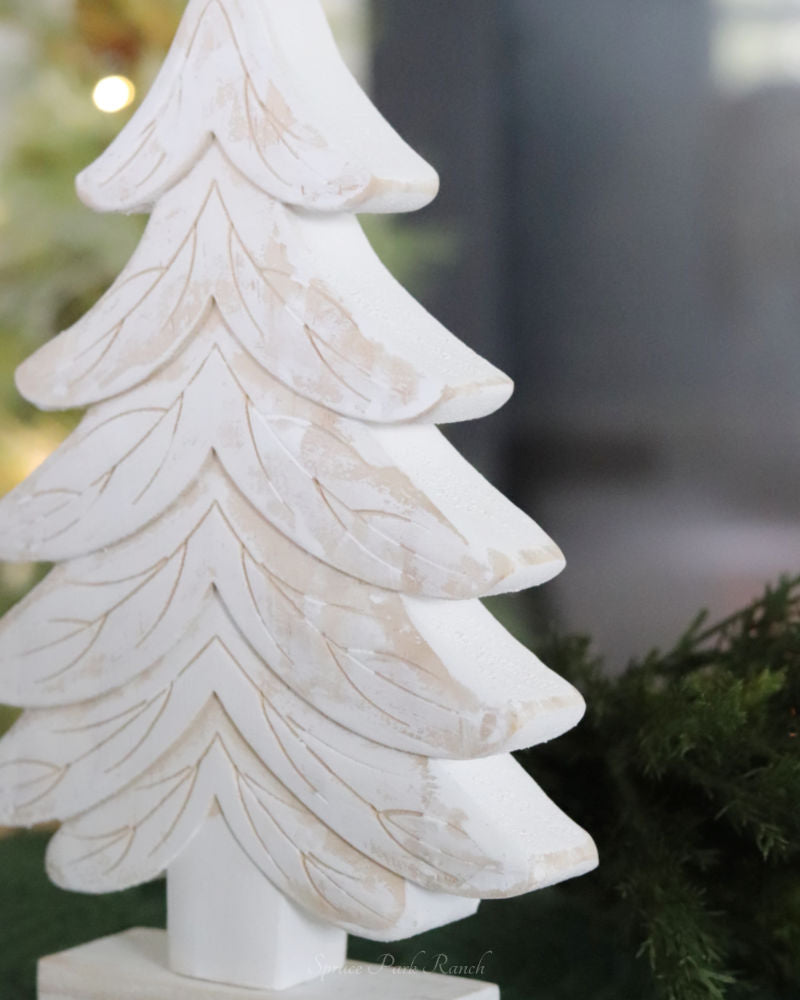 Whitewashed Wood Tree Block