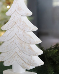 Whitewashed Wood Tree Block