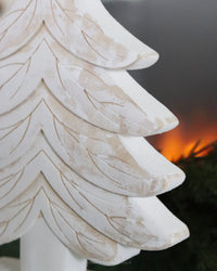 Whitewashed Wood Tree Block