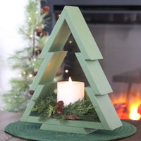 Wood Tree Stand Green