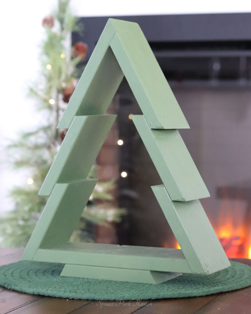 Wood Tree Stand Green