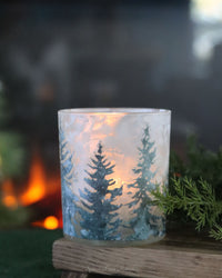 Woodland Pines Forest Candle Holder