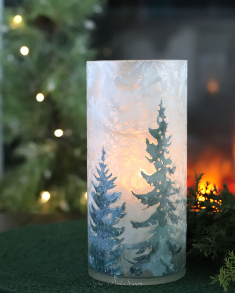 Woodland Pines Forest Candle Holder