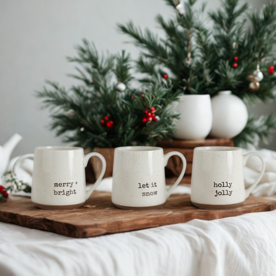 Christmas Speckled Ceramic Mug