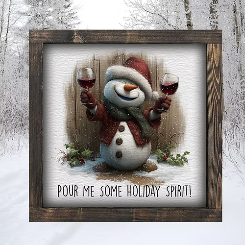 Pour Me Some Holiday Spirit Canvas Print