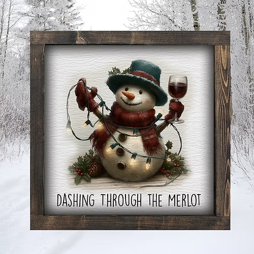 Dashing Through the Merlot Canvas Print