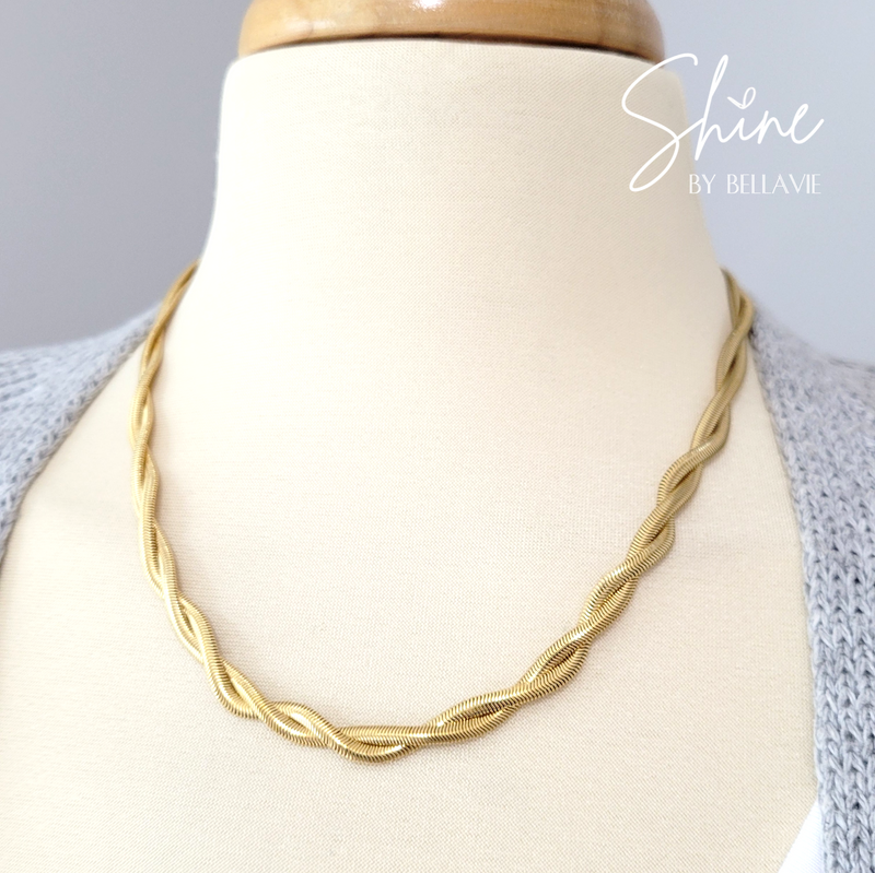 Francesca Slinky Herringbone Twist Necklace Spruce Park Ranch