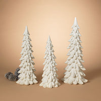 White Resin Snowy Christmas Tree
