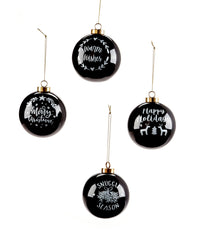 Black Ceramic Ball Ornament