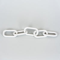 Wood Chain Links White