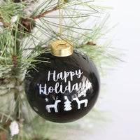 Black Ceramic Ball Ornament
