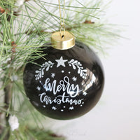 Black Ceramic Ball Ornament