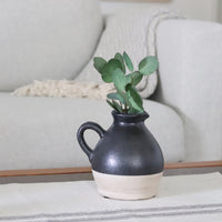 Two Tone Black Ceramic Jug Small
