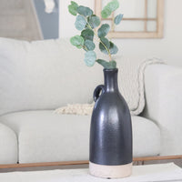 Two Tone Black Ceramic Jug Large