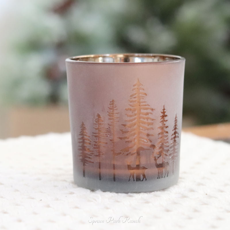 Bronze Woodland Tealight Candle Holder