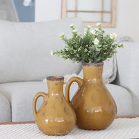 Butterscotch Crackle Glaze Terracotta Jug