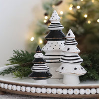 Black and White Patterned Ceramic Tree