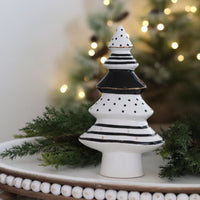 Black and White Patterned Ceramic Tree