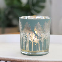 Green and Silver Tree Candle Holder