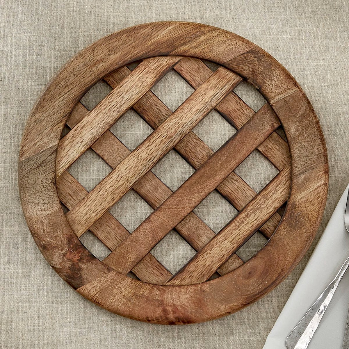 Lattice Wooden Charger