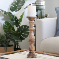 Mango Wood Candle Holder