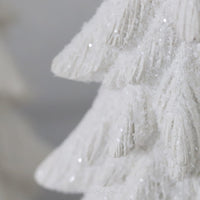White Resin Snowy Christmas Tree