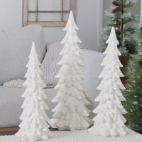 White Resin Snowy Christmas Tree