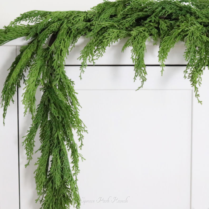 Whispy Cedar Greenery Collection Real Touch