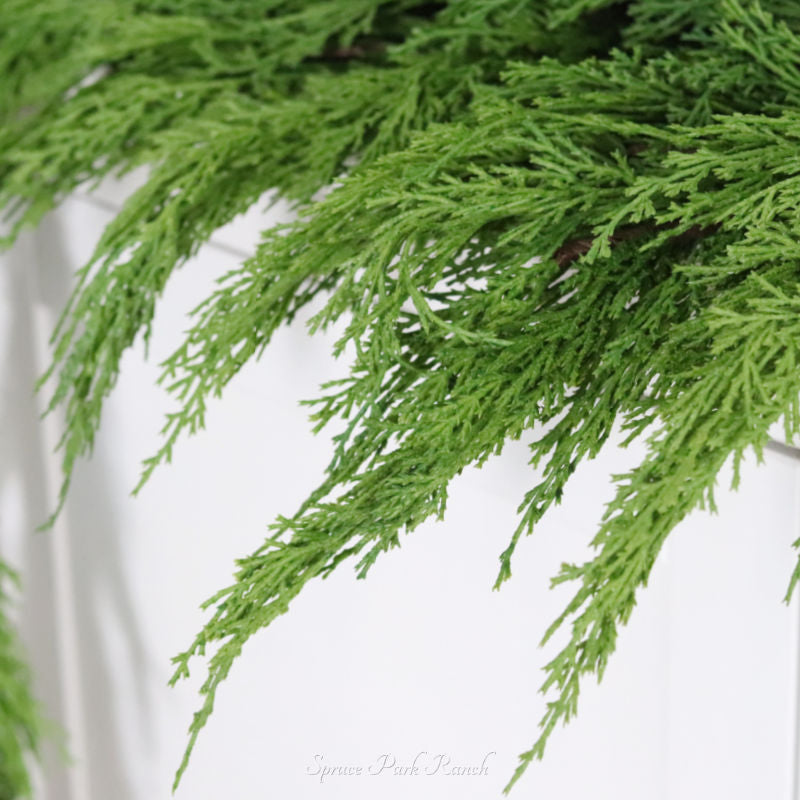 Whispy Cedar Greenery Collection Real Touch