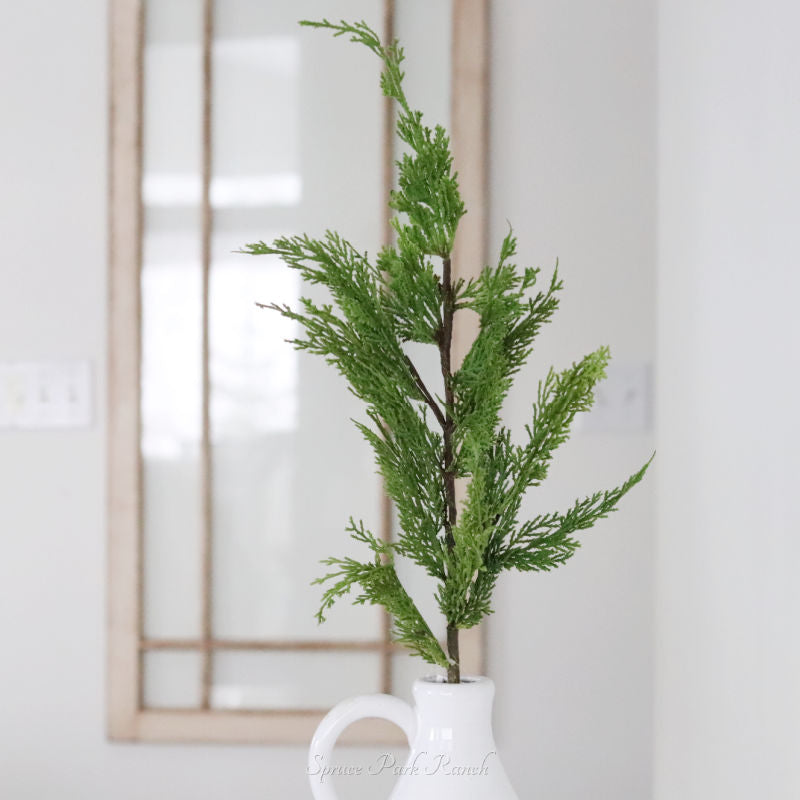 Whispy Cedar Greenery Collection Real Touch