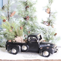 Metal Truck Planter Black