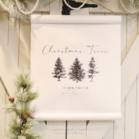 Paper Scroll Christmas Trees Farm Fresh