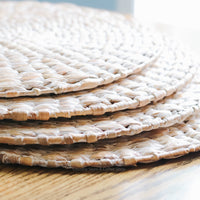 Braided Hyacinth Placemat White