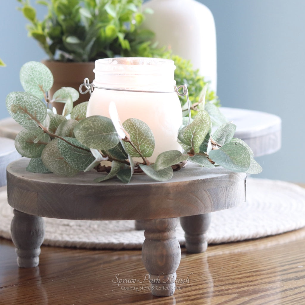 Weathered Pedestal Tray Natural