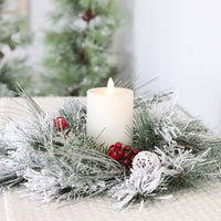 Snowy Pine and Berries Wreath