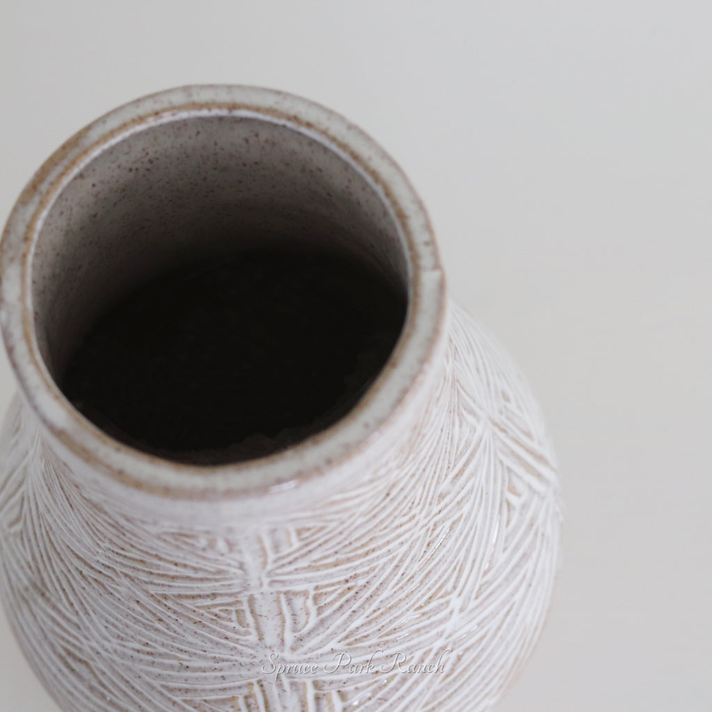 Weave Finish Stoneware Vase
