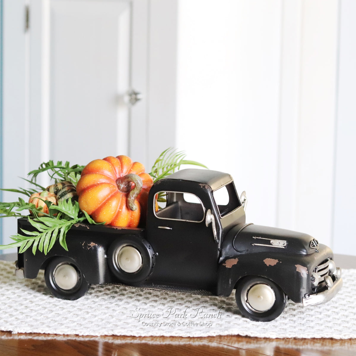 Metal Truck Planter Black